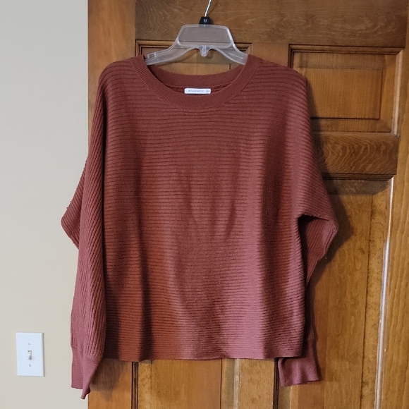 Staccato Sweaters - Staccato Rust Ribbed Sweater